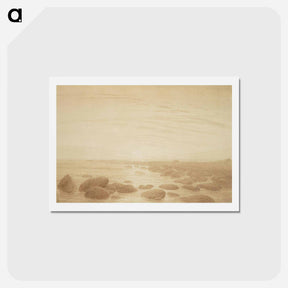 アートポストカード-Moonrise on the Sea - カスパー ダーヴィト フリードリヒ Postcard.