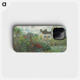 The Artist's Garden in Argenteuil, A Corner of the Garden with Dahlias - Claude Monet Phone Case.