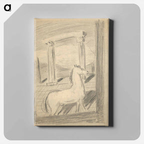 アートパネル-Lonely Horse (Sketch)
 - シプリアン マジェルニク Canvas.