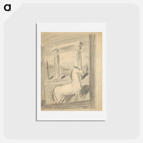 アートポストカード-Lonely Horse (Sketch)
 - シプリアン マジェルニク Postcard.