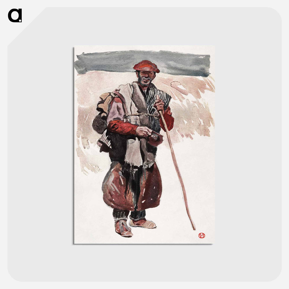 アートポストカード-A Spanish tramp - エドワード ペンフィールド Postcard.