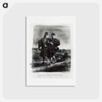 アートポストカード-Faust, Goethe's Tragedy - ウジェーヌ ドラクロワ Postcard.