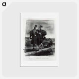 アートポストカード-Faust, Goethe's Tragedy - ウジェーヌ ドラクロワ Postcard.