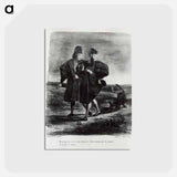 アートポストカード-Faust, Goethe's Tragedy - ウジェーヌ ドラクロワ Postcard.