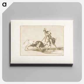 アートパネル-The Cid Campeador spearing another bull - フランシスコ デ ゴヤ Canvas.