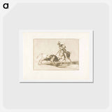 アートポストカード-The Cid Campeador spearing another bull - フランシスコ デ ゴヤ Postcard.