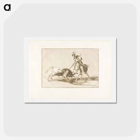 アートポストカード-The Cid Campeador spearing another bull - フランシスコ デ ゴヤ Postcard.