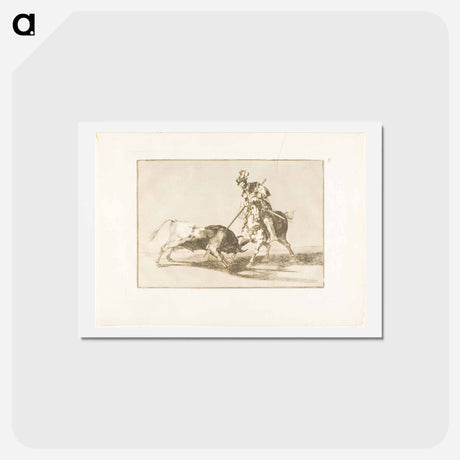アートポストカード-The Cid Campeador spearing another bull - フランシスコ デ ゴヤ Postcard.