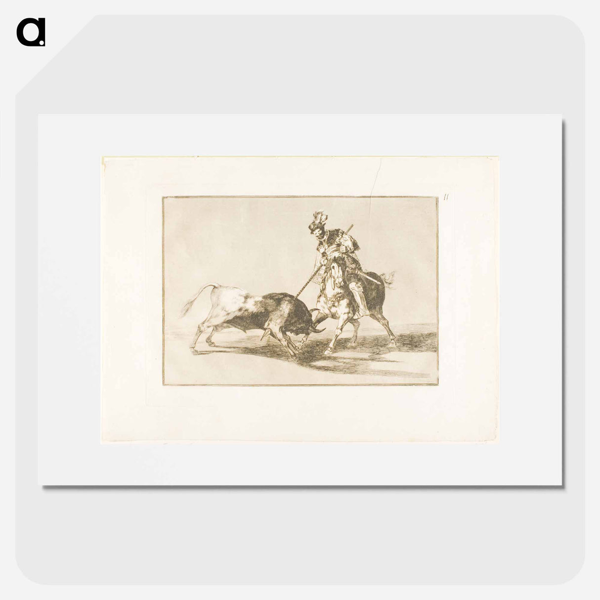 The Cid Campeador spearing another bull - Francisco de Goya Poster.