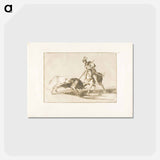 アートポストカード-The Cid Campeador spearing another bull - フランシスコ デ ゴヤ Postcard.