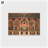 Baroncelli Polyptych - ジョット ディ ボンドーネ Postcard.