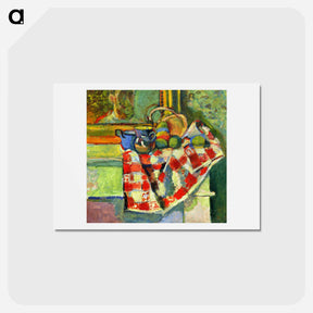 アートポストカード-Still Life with a Checked Tablecloth - アンリ マティス Postcard.