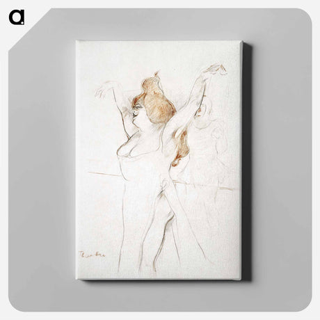 アートパネル-Mademoiselle Cocyle as Helen of Troy in La Belle Helene - アンリ ド トゥールーズ ロートレック Canvas.