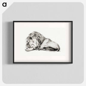 アートポスター-Lying lion - ジャン ベルナール Poster.