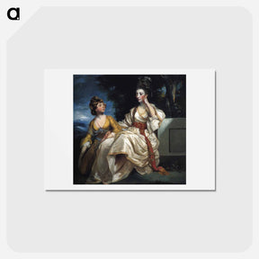 アートポストカード-Mrs. Thrale and her Daughter Hester (Queeney) - ジョシュア レノルズ Postcard.