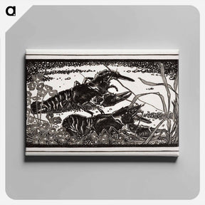 アートパネル-Two crayfish - ユリー デ フラーハ Canvas.