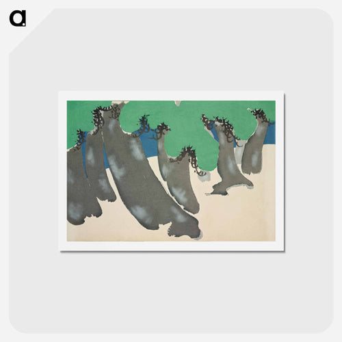 Trees from Momoyogusa–Flowers of a Hundred Generations - 神坂 雪佳 Postcard.
