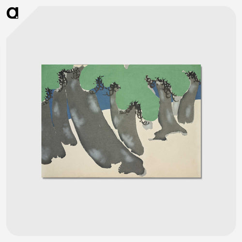 木立 - 神坂 雪佳 Postcard.