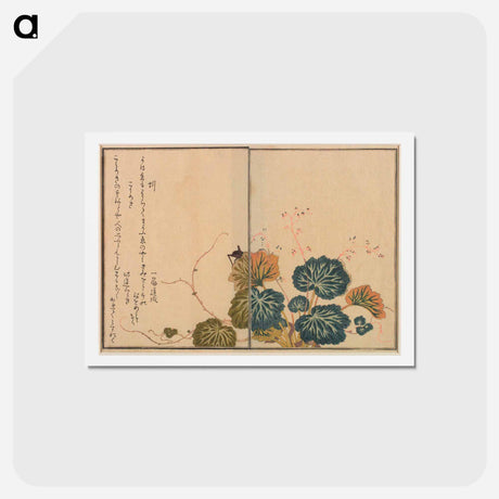 アートポストカード-Illustrated Poem Book - 喜多川 歌麿 Postcard.