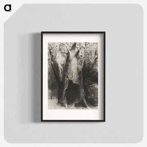 アートポスター-I Plunged into Solitude. I Dwelt in the Tree behind Me - オディロン ルドン Poster.