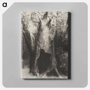 アートパネル-I Plunged into Solitude. I Dwelt in the Tree behind Me - オディロン ルドン Canvas.