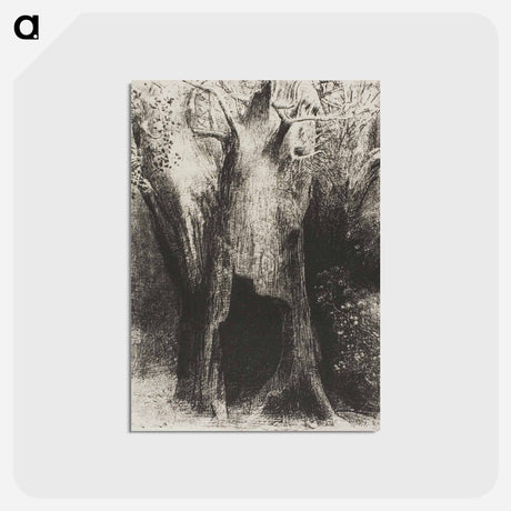 アートポストカード-I Plunged into Solitude. I Dwelt in the Tree behind Me - オディロン ルドン Postcard.