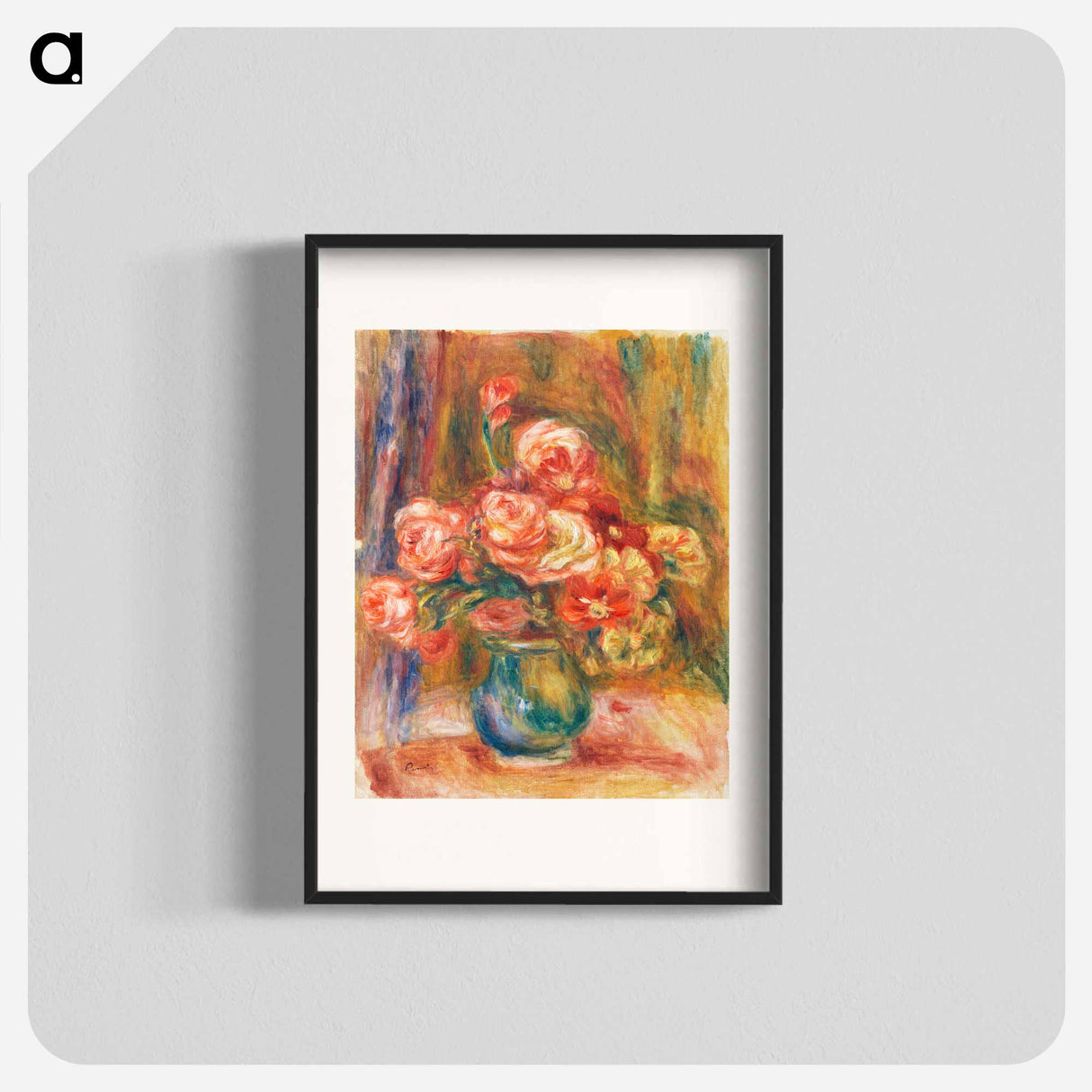 Vase of Roses - Pierre-Auguste Renoir Poster.