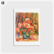 アートポストカード-Vase of Roses - ピエール オーギュスト ルノワール Postcard.