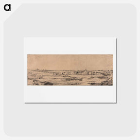 アートポストカード-Panorama Near Bloemendaal Showing the Saxenburg Estate (The Goldweigher's Field) - レンブラント ファン レイン Postcard.