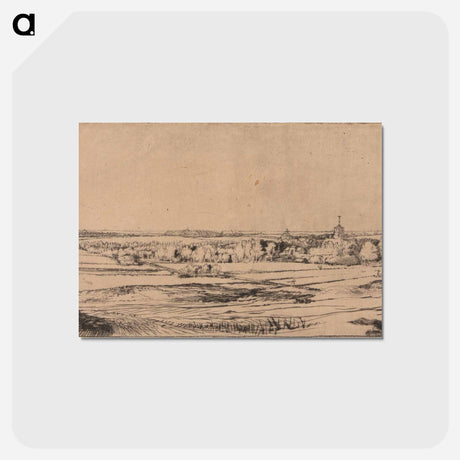 アートポストカード-Panorama Near Bloemendaal Showing the Saxenburg Estate (The Goldweigher's Field) - レンブラント ファン レイン Postcard.