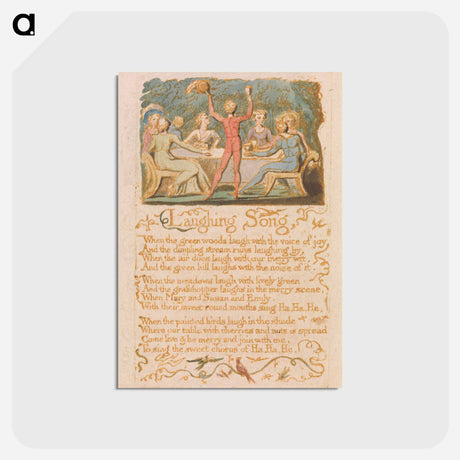 アートポストカード-Laughing Song - ウィリアム ブレイク Postcard.