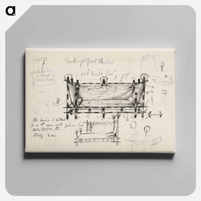 アートパネル-Two Designs for a Sofa - ウィリアム モリス Canvas.