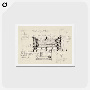 アートポストカード-Two Designs for a Sofa - ウィリアム モリス Postcard.