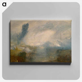アートパネル-The Thames Above Waterloo Bridge - ウィリアム ターナー Canvas.