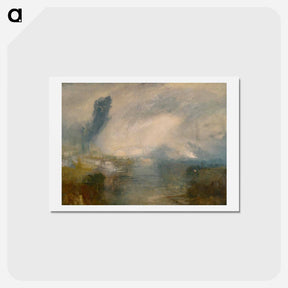 アートポストカード-The Thames Above Waterloo Bridge - ウィリアム ターナー Postcard.