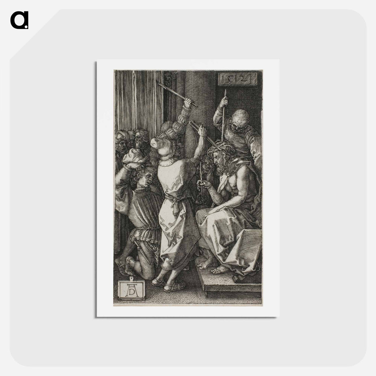 アートポストカード-Christ Crowned with Thorns - アルブレヒト デューラー Postcard.