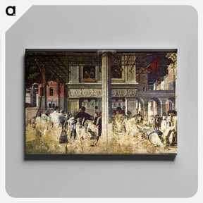 アートパネル-The Martyrdom and transporting the body of Saint Christopher - アンドレア マンテーニャ Canvas.