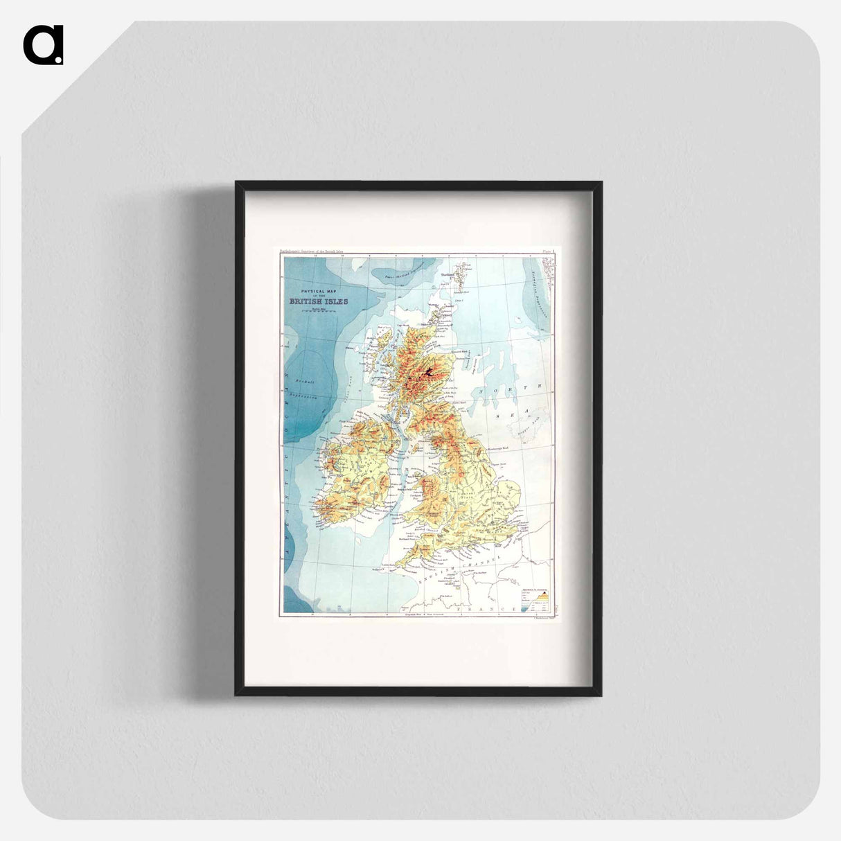 Gazetteer of the British Isles - アンティーク地図 Poster.