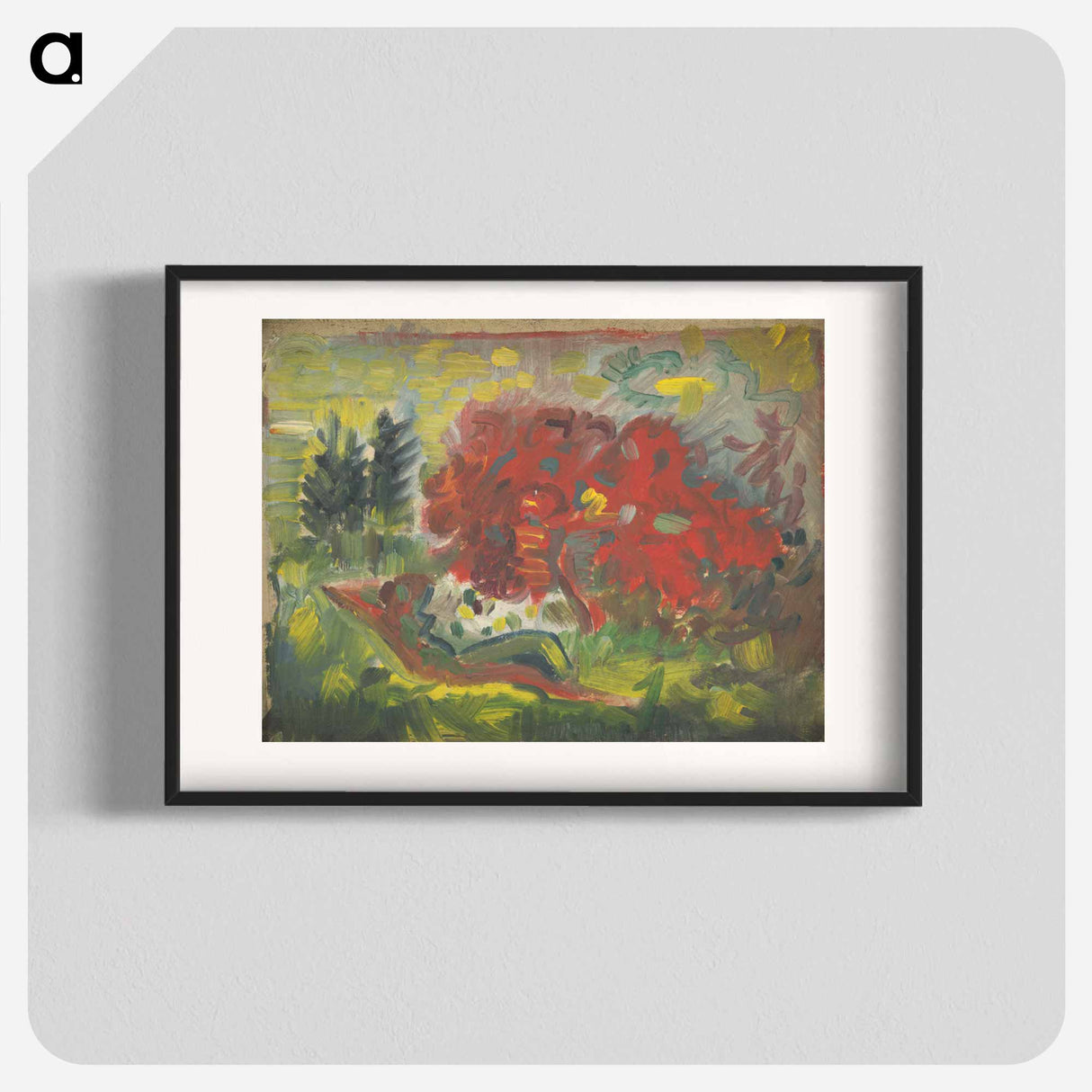 Reclining nude in a garden - アーノルド ピーター ワイズ クビンチャン Poster.