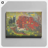 Reclining nude in a garden - アーノルド ピーター ワイズ クビンチャン Canvas.