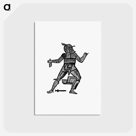 アートポストカード-Gladiator from Les Chroniqueurs de l'Histoire de France Depuis les Origines Jusqu'au XVIe Siècle
 - 大英図書館 Postcard.