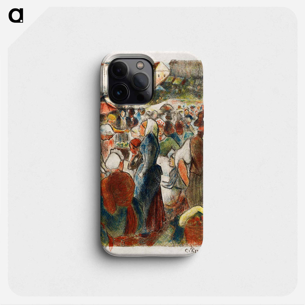 Snow effect at the Hermitage - Camille Pissarro Phone Case.