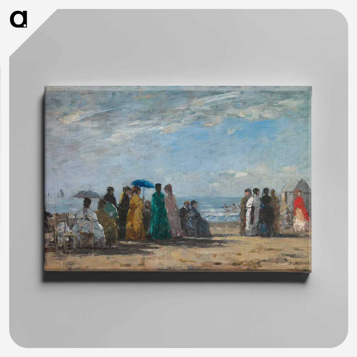 The Beach at Trouville - クロード モネ Canvas.