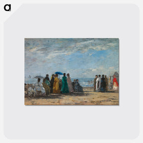 アートポストカード-The Beach at Trouville - クロード モネ Postcard.
