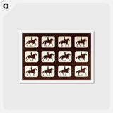 アートポストカード-The Amble: One Stride in Eleven Phases
 - エドワード マイブリッジ Postcard.