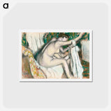 アートポストカード-Nude lady. Woman Drying Her Arm - エドガー ドガ Postcard.