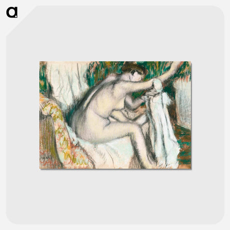 アートポストカード-Nude lady. Woman Drying Her Arm - エドガー ドガ Postcard.