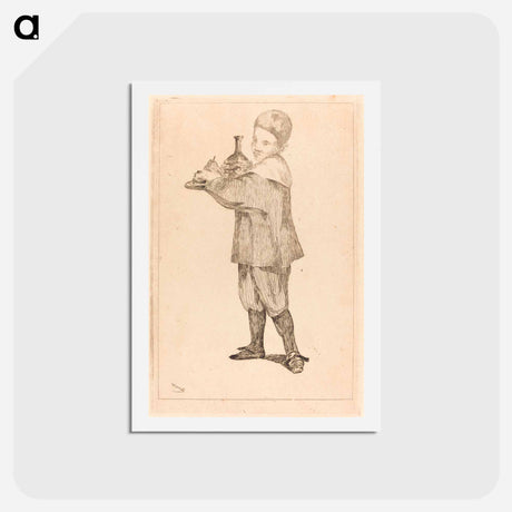 アートポストカード-Child Holding a Tray - エドゥアール マネ Postcard.
