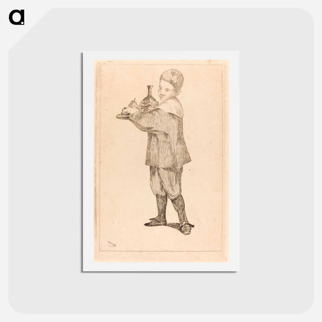 アートポストカード-Child Holding a Tray - エドゥアール マネ Postcard.
