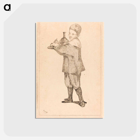 アートポストカード-Child Holding a Tray - エドゥアール マネ Postcard.